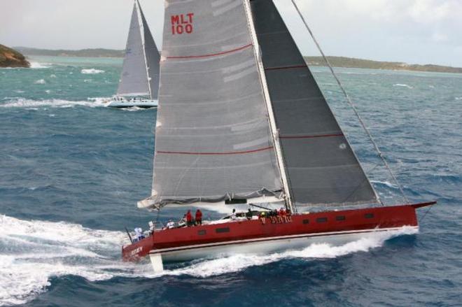Jean-Paul Riviere's Finot-Conq 100, Nomad IV - 2015 Antigua Sailing Week ©  Tim Wright / Photoaction.com http://www.photoaction.com